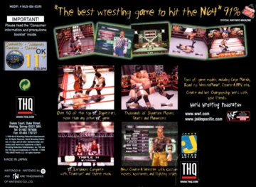 WWF WrestleMania 2000 (Europe) box cover back